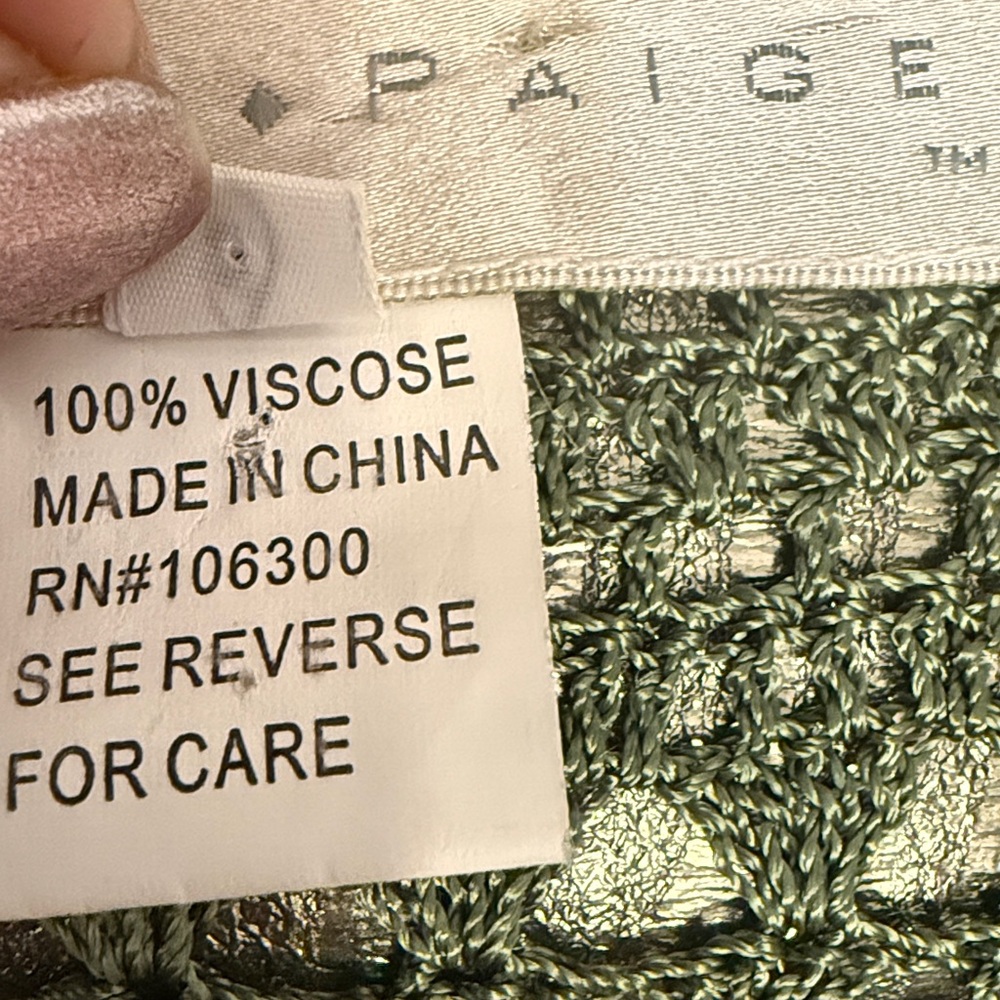 BETTE PAIGE Elegant Olive Crochet Knit Top - Picture 10 of 12